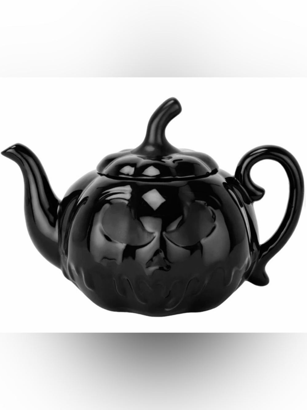 🎃 Killstar Teapot 40 oz Jack o’Lantern Ceramic Black